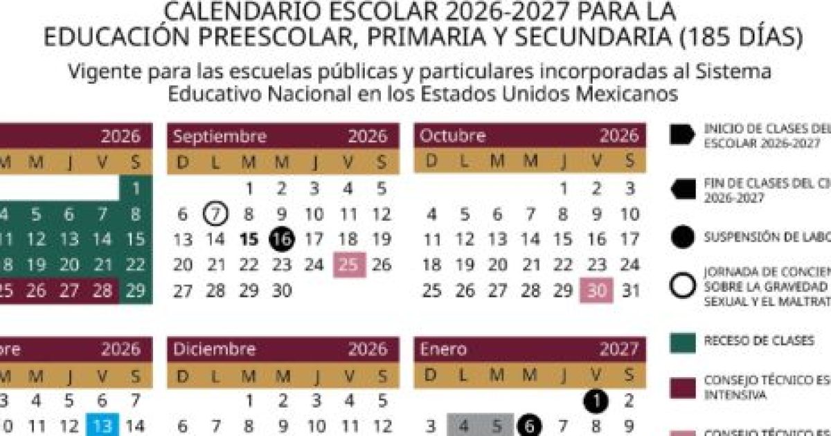 Calendario Escolar 2026 - 2027